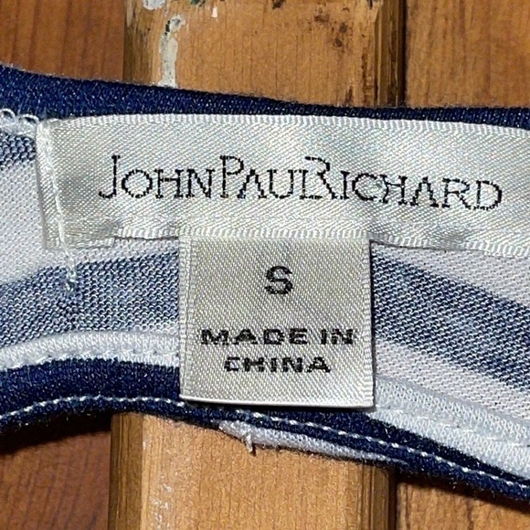 JohnPaulRichard Blue & White Striped Print Sleeveless Summer dress Sz. S - Picture 8 of 11